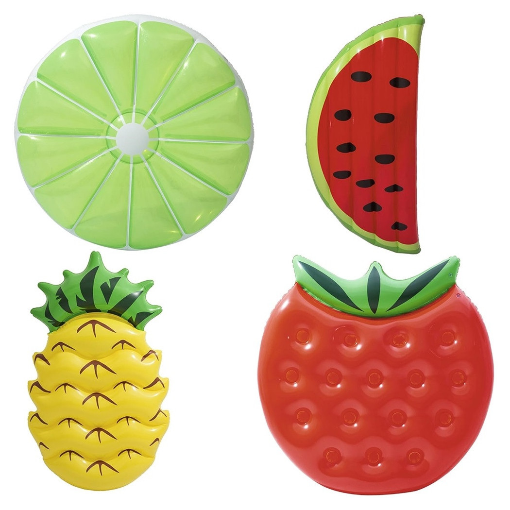 foto del prodotto trade shop materasso gonfiabile mare design frutta assortita ananas fragola anguria lime 016127 