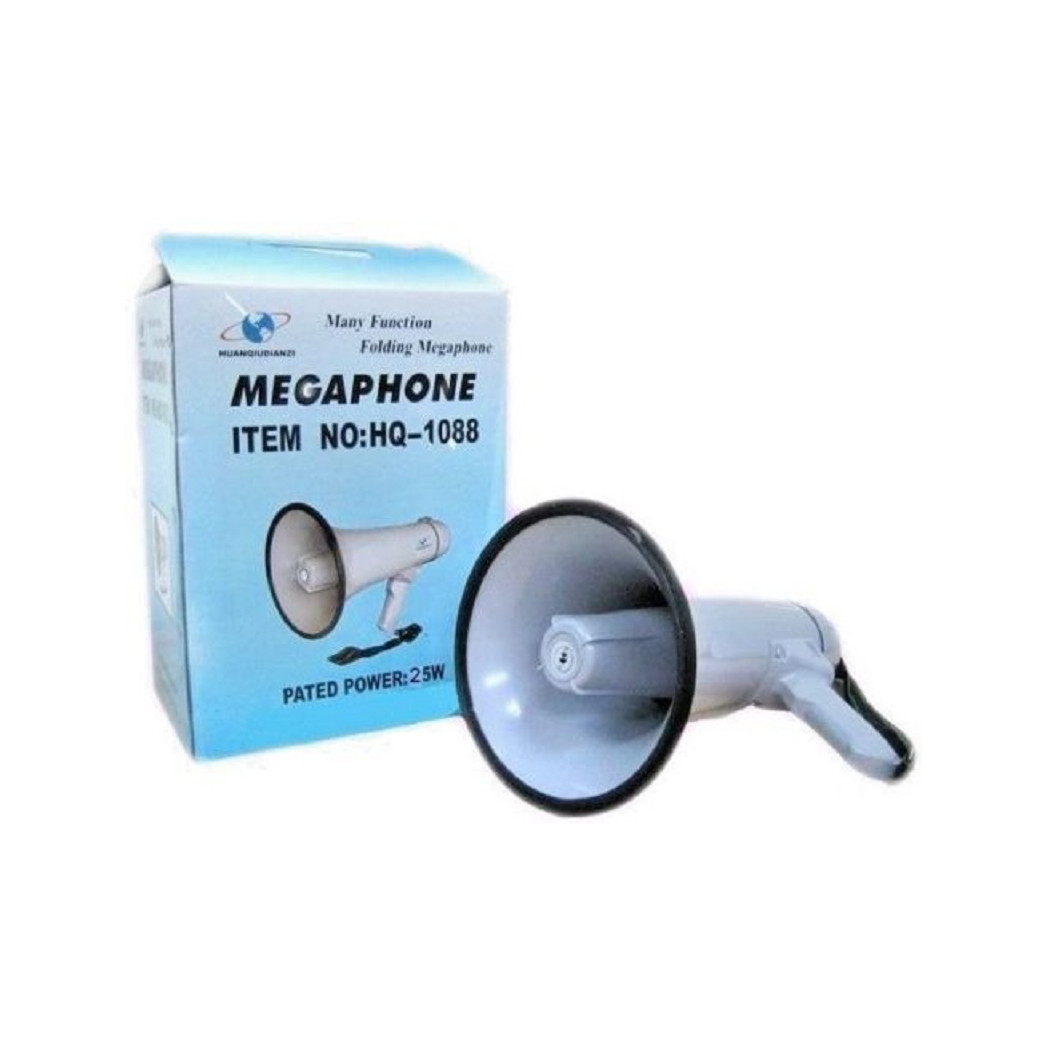 foto del prodotto trade shop megafono portatile professionale aux 600mt 25w registratore vocale hq 1088 