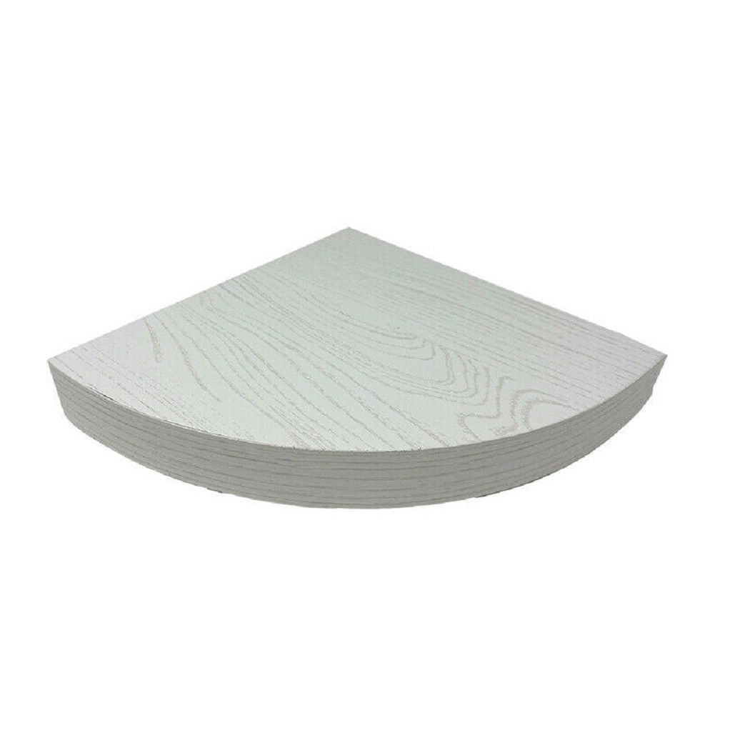 foto del prodotto trade shop mensola angolare con reggimensola a scomparsa in legno rovere sbiancato 24x24 cm 