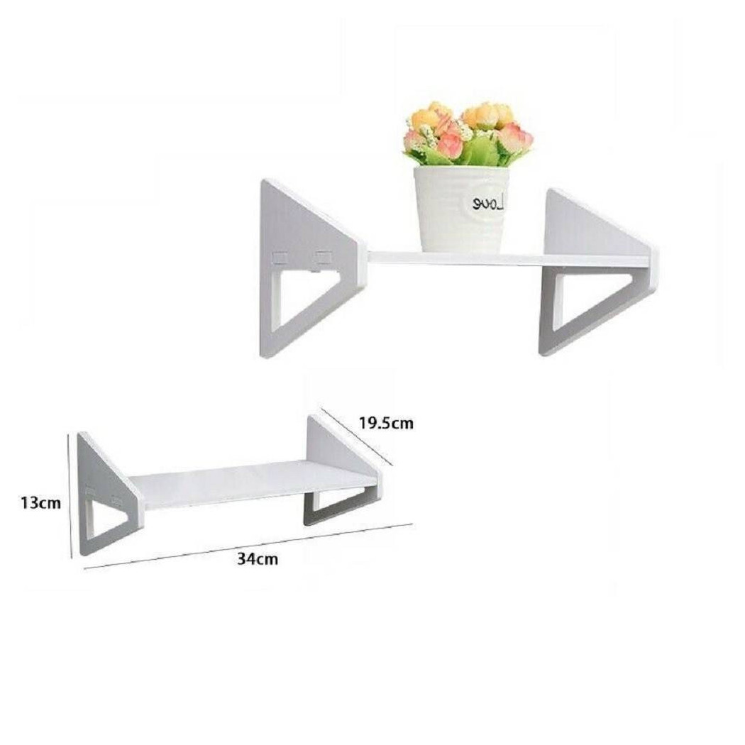 foto del prodotto trade shop mensola legno bianco 34x19.5x13cm scaffale ripiano arredo casa cameretta 70204 