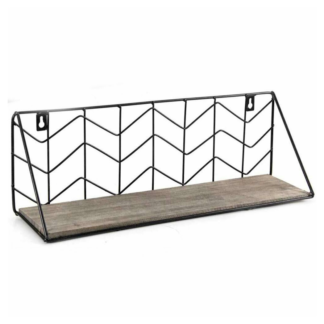foto del prodotto trade shop mensola parete rettangolare mensola scaffale metallo e legno design moderno 