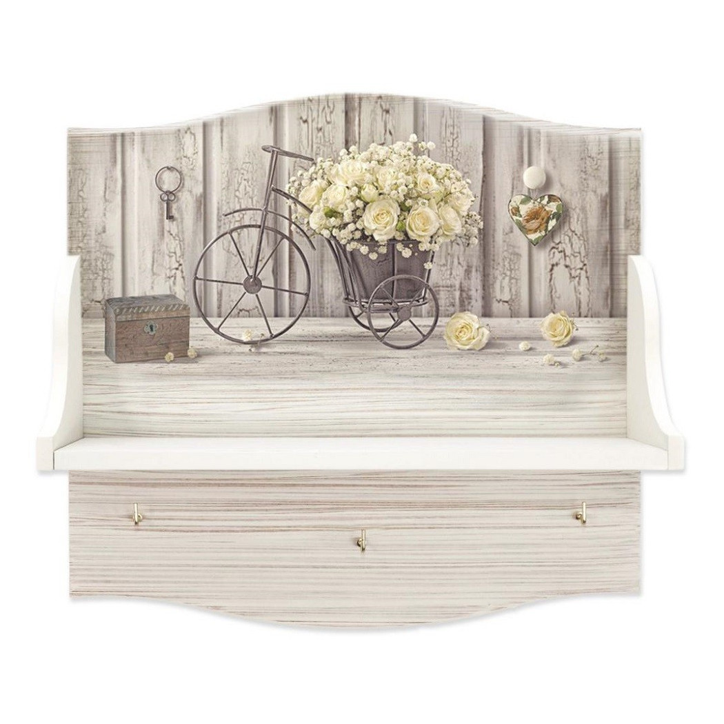 foto del prodotto trade shop mensola portabarattoli multiuso stampa hd yellow roses organizer utensili cucina 