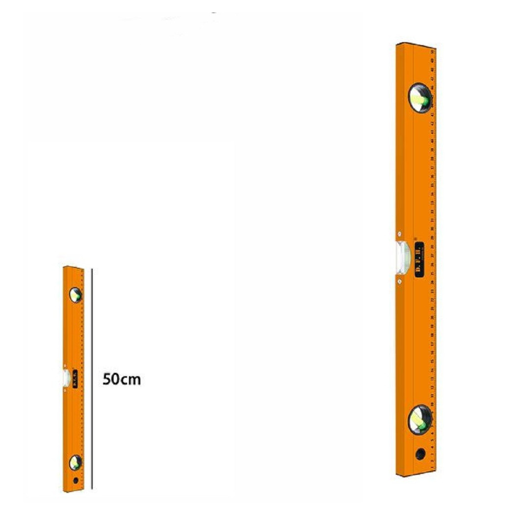 foto del prodotto trade shop metro livella metrica a bolla millimetrata 3 fiale bolle magnetica 50cm 07476 