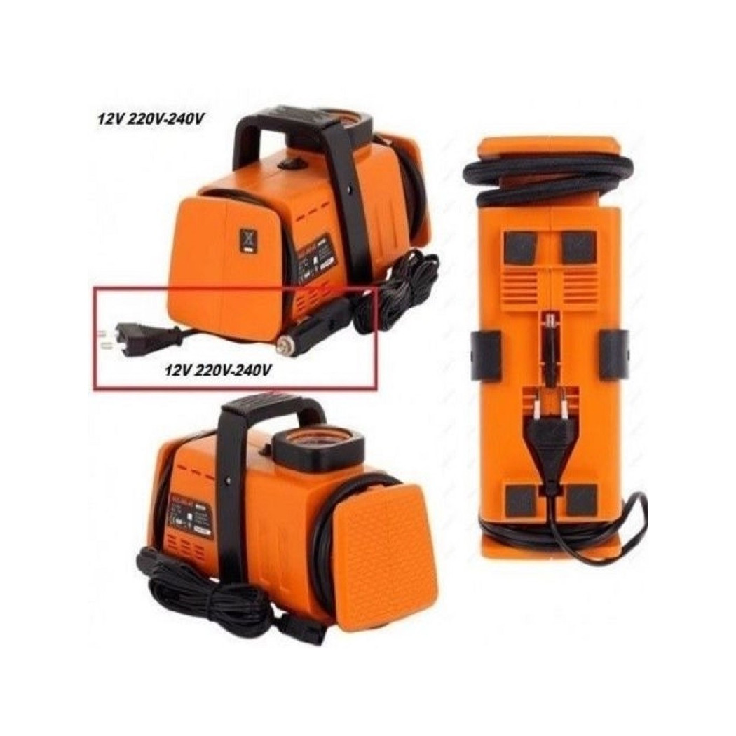 foto del prodotto trade shop mini compressore portatile canotti auto 12v 220v auto bici moto dcc 260 