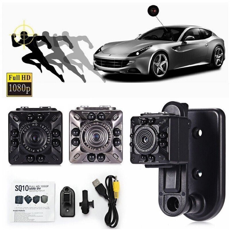 foto del prodotto trade shop mini dv telecamera spy cam videocamera infrarossi sq10 full hd 1920x1080 360 