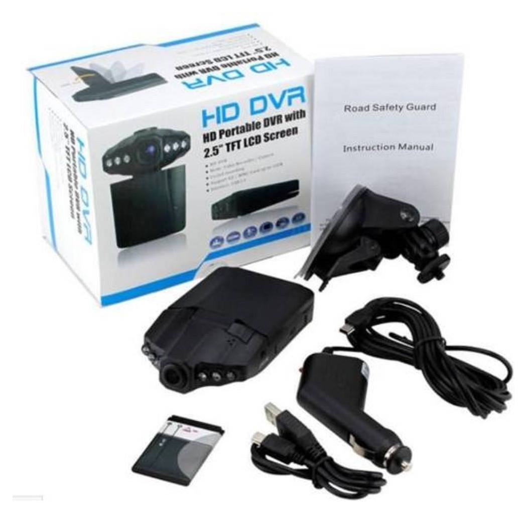 foto del prodotto trade shop mini dvr telecamera videoregistratore auto hd monitor lcd 2.5 quot video 6 led 