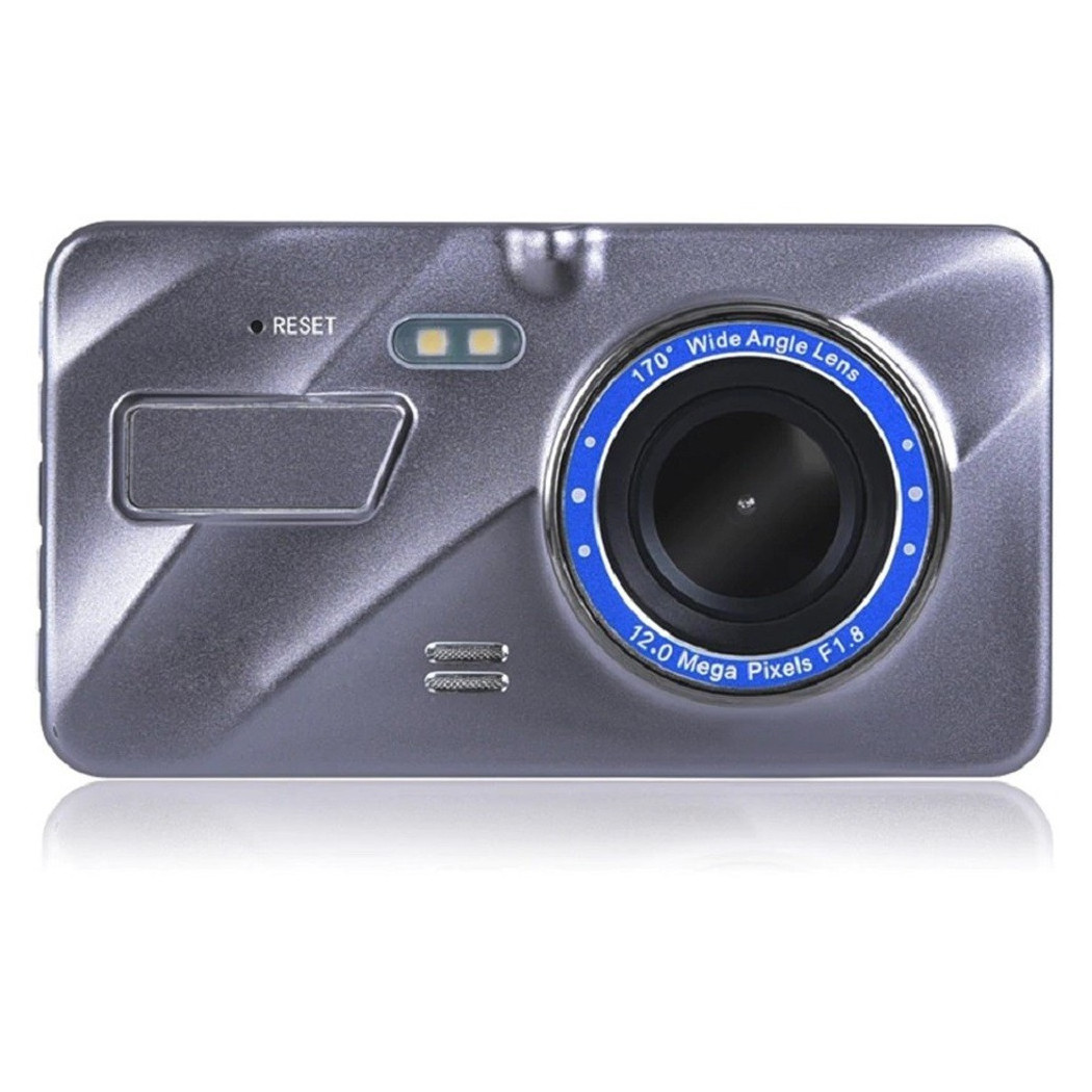 foto del prodotto trade shop mini dvr telecamera videoregistratore per auto 2 telecamere super hd display 4 quot 