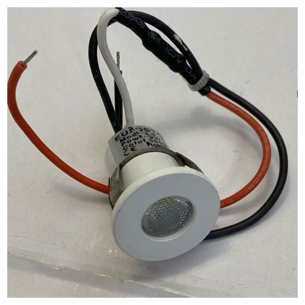 foto del prodotto trade shop mini faretto led 2 w incasso 3v 5v luce naturale 4500k punto luce diametro 20 mm 