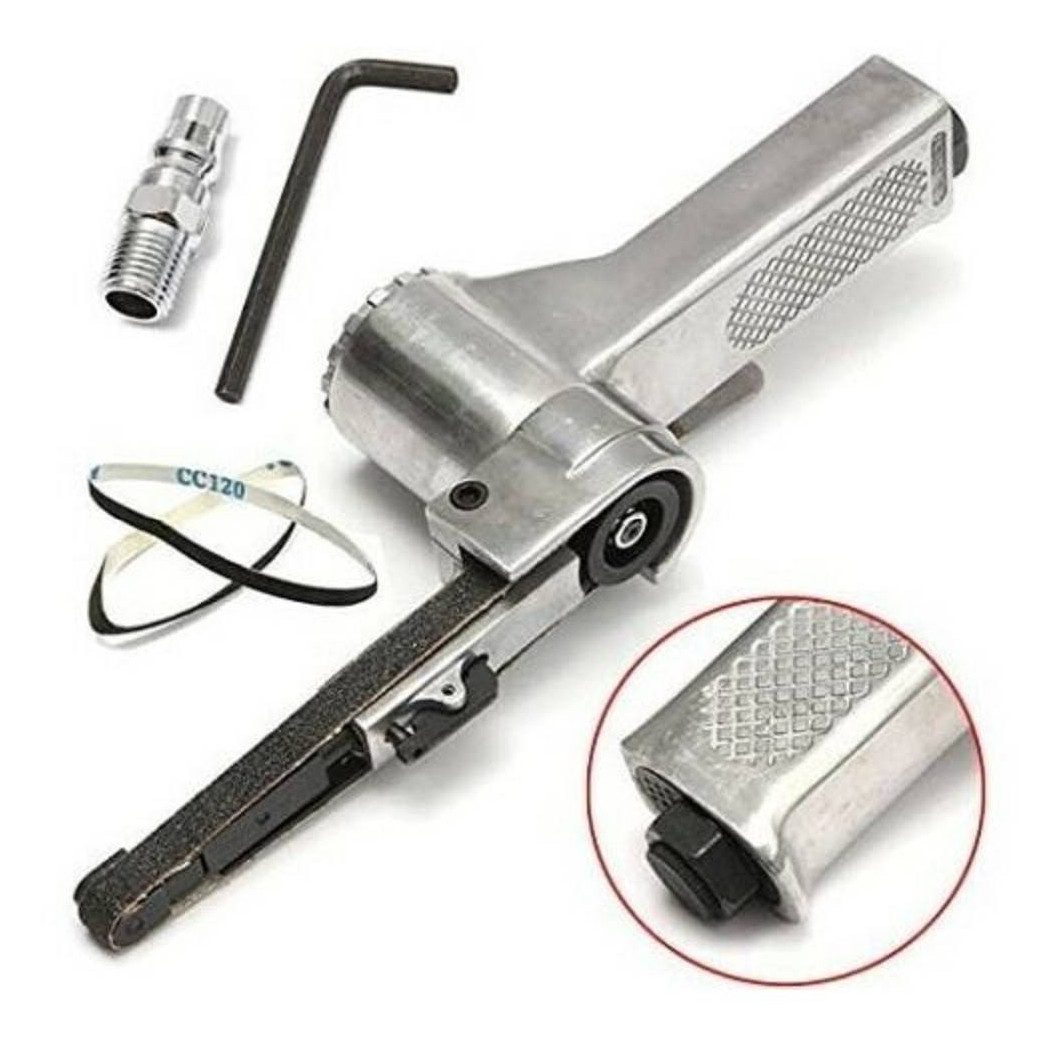 foto del prodotto trade shop mini levigatrice a nastro 10x330mm pneumatica ad aria compressa 16000 rpm at 480 