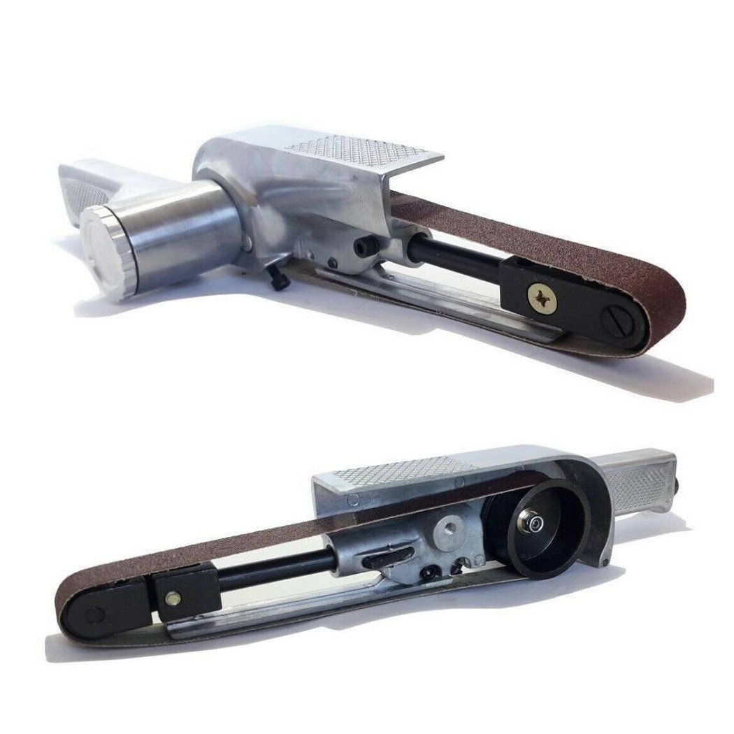 foto del prodotto trade shop mini levigatrice a nastro 20x520mm pneumatica ad aria compressa 16000 rpm 