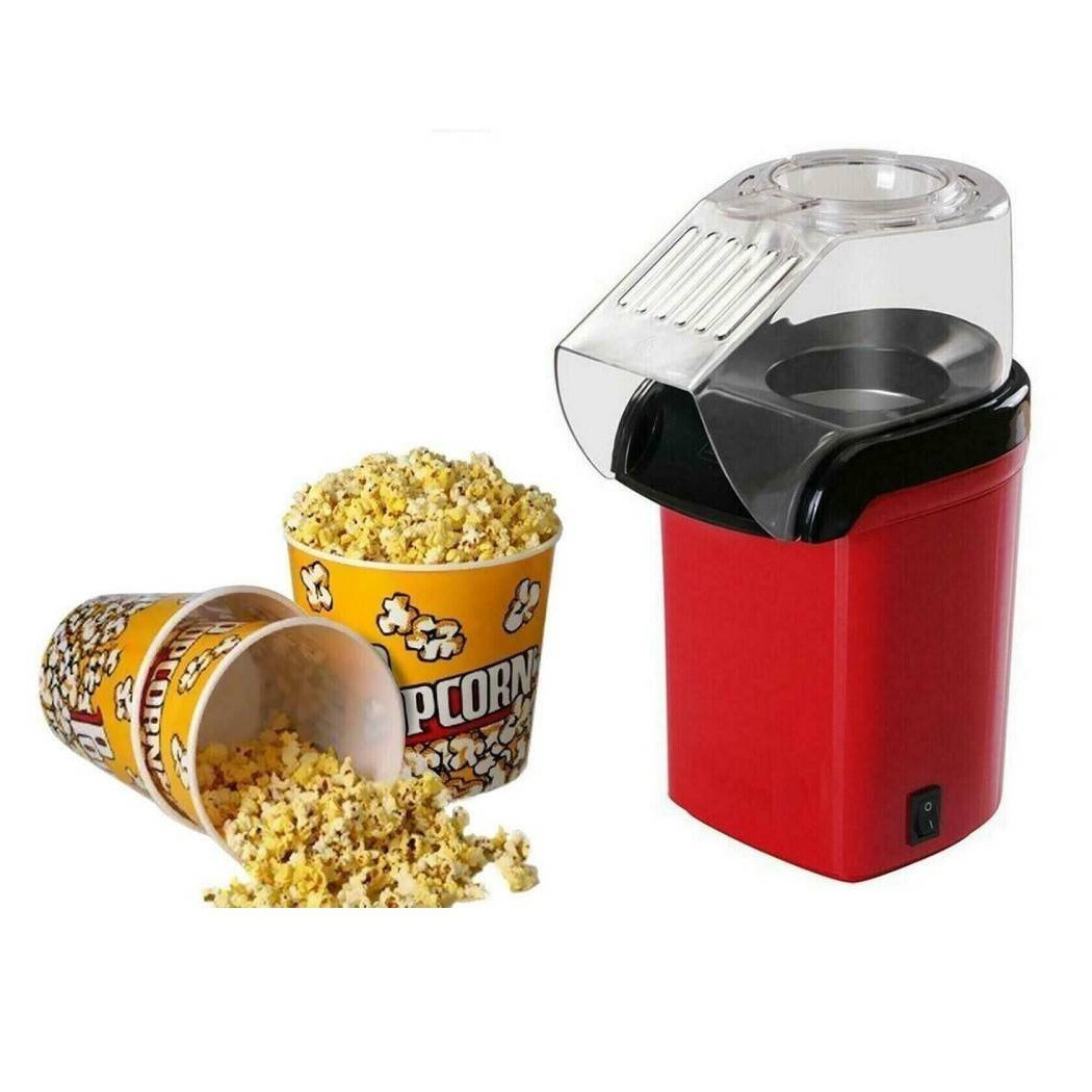 foto del prodotto trade shop mini macchina per pop corn ad aria calda 1200w coperchio rimovibile con dosatore 