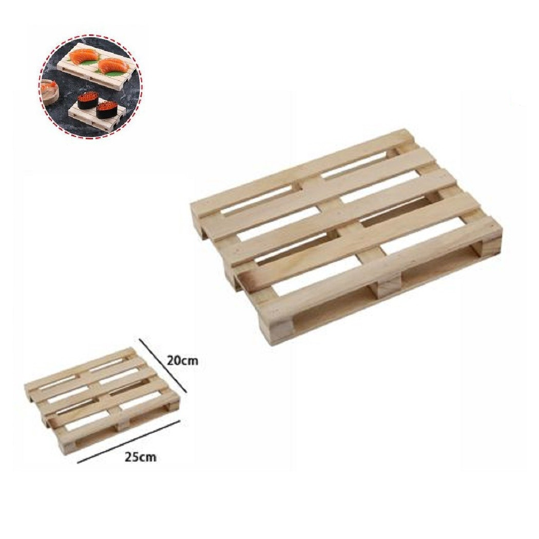 foto del prodotto trade shop mini pallet di legno bancale vassoio piatto buffet finger food 25 x 20 cm 74034a 