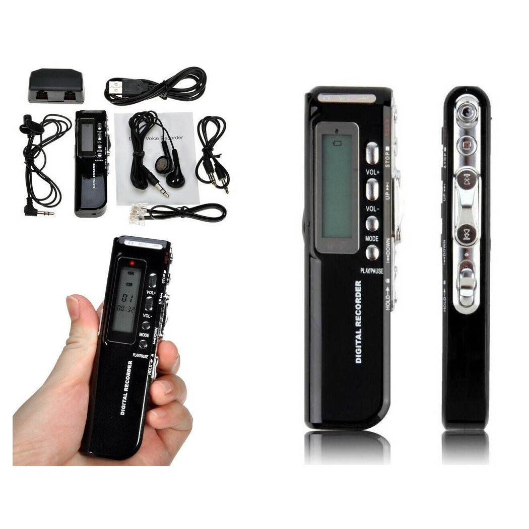 foto del prodotto trade shop mini registratore vocale usb digitale 8gb lettore mp3 usb voice recorder 518 