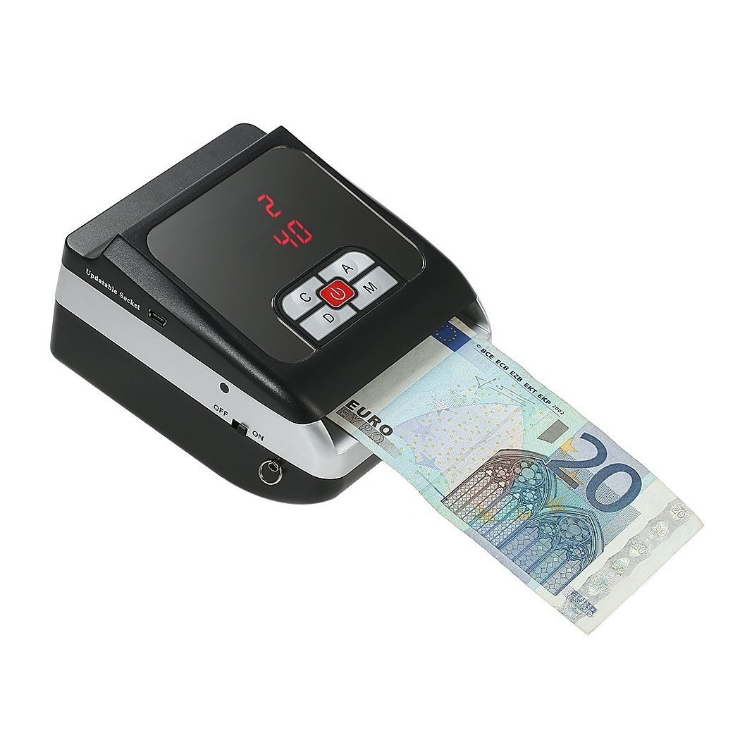 foto del prodotto trade shop mini rilevatore banconote false verifica conta banconote a batteria litio 