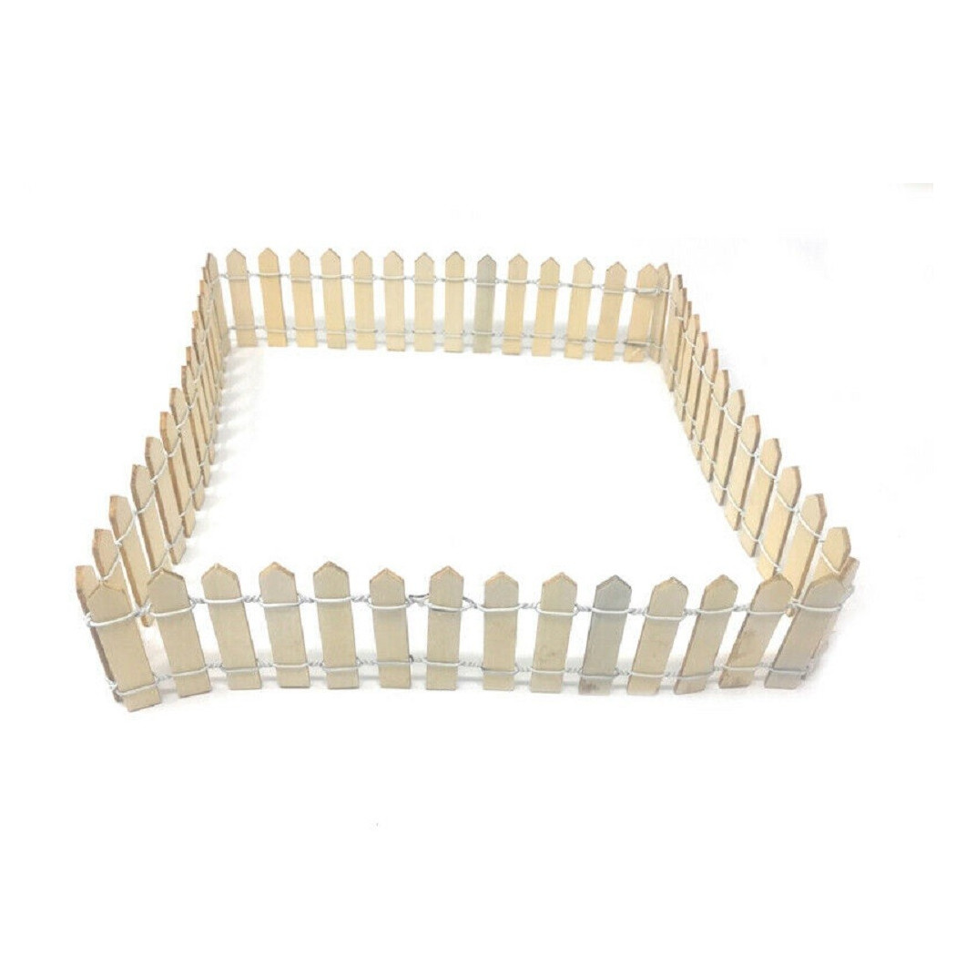 foto del prodotto trade shop mini steccato legno x vasi staccionata ritagliabile recinto decorativo 5,5x90cm 