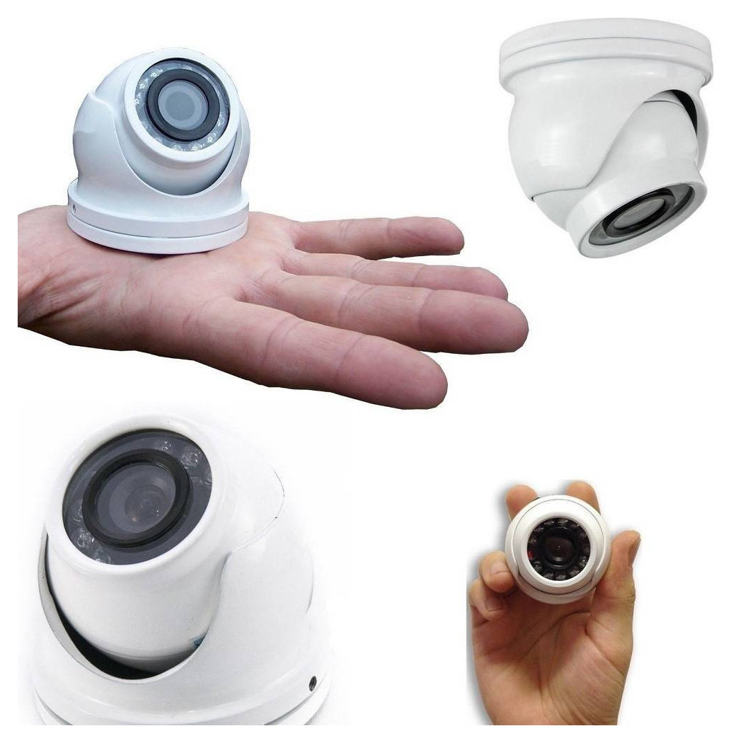 foto del prodotto trade shop mini telecamera dome ahd videosorveglianza full hd 1080p 3.6mm 12led video 1.3mp 