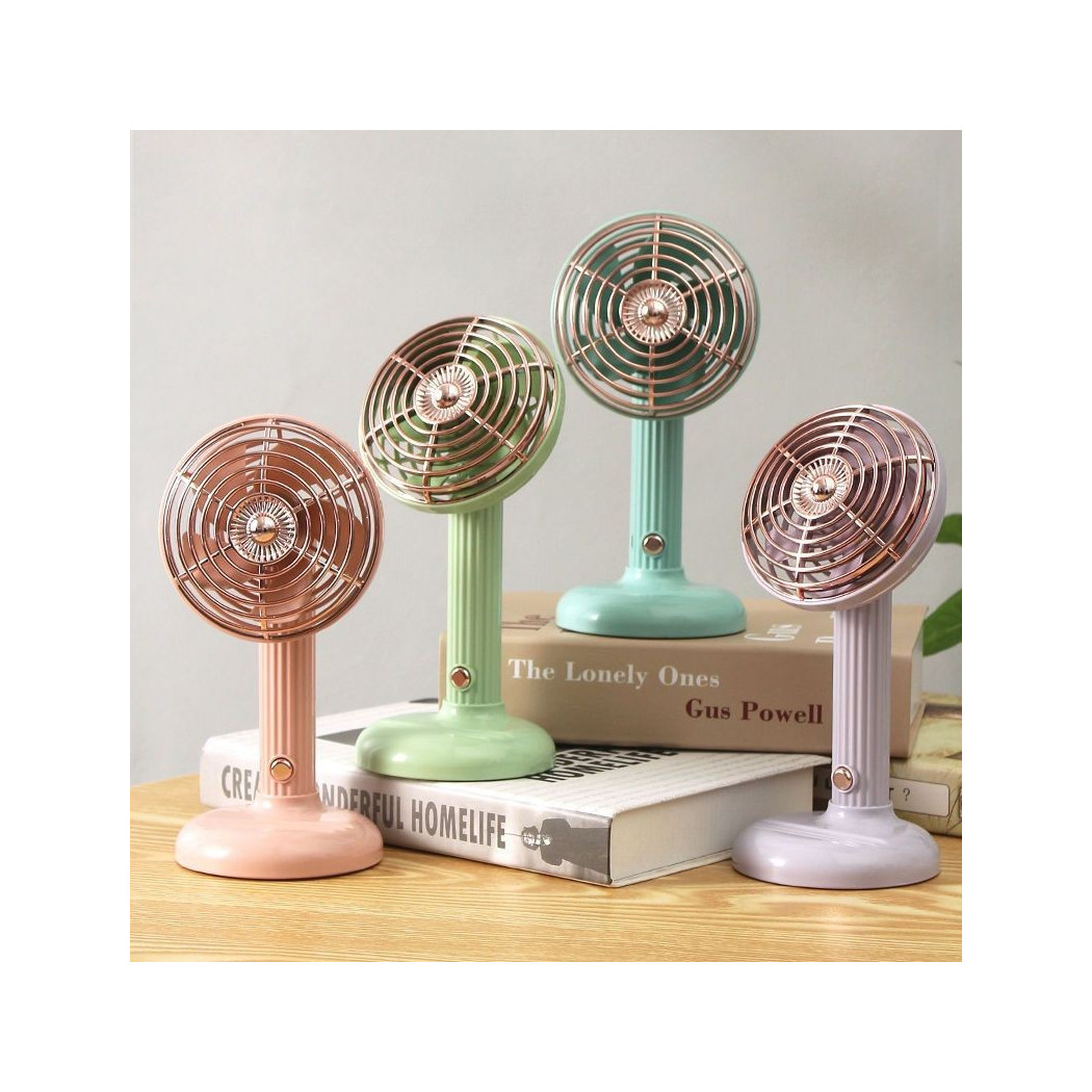 foto del prodotto trade shop mini ventilatore ricaricabile usb portatile pieghevole per casa ufficio estate 