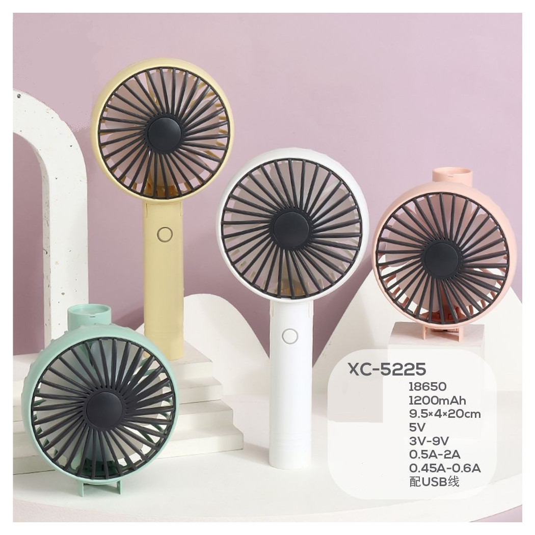 foto del prodotto trade shop mini ventilatore ricaricabile usb portatile pieghevole per casa ufficio xc 5225 