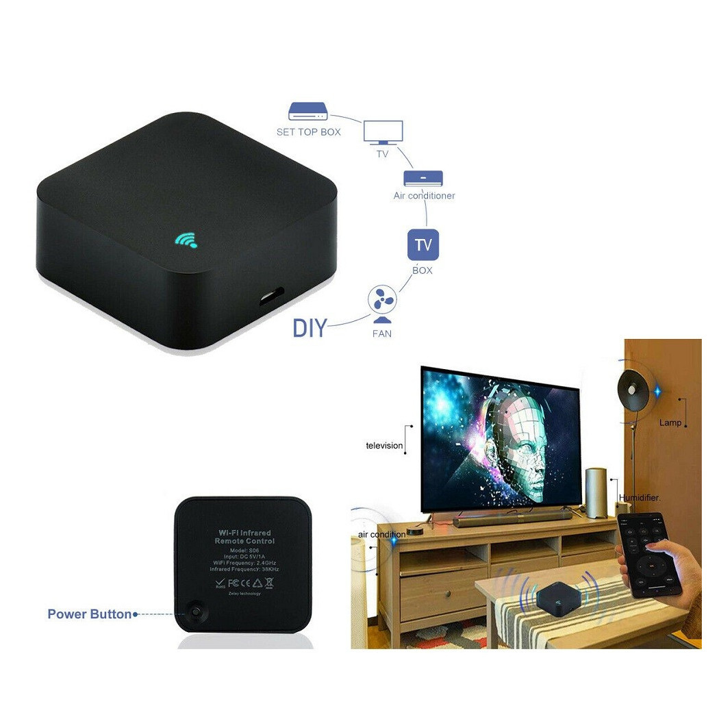 foto del prodotto trade shop mini wifi ir remote control smart tv condizionatori alexa google assist s06 