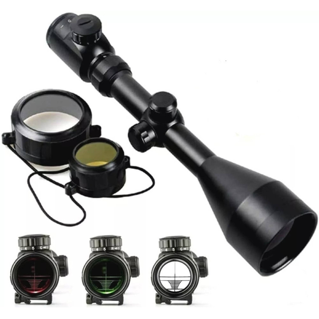 foto del prodotto trade shop - mirino ottico di precisione per fucile carabina con reticolo illuminato 3-9x50eg -