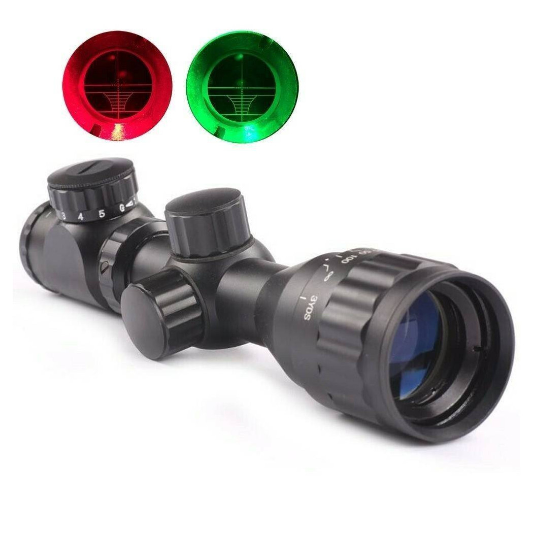 foto del prodotto trade shop mirino ottico di precisione per fucile carabina reticolo illuminato 2 6x32aoeg 