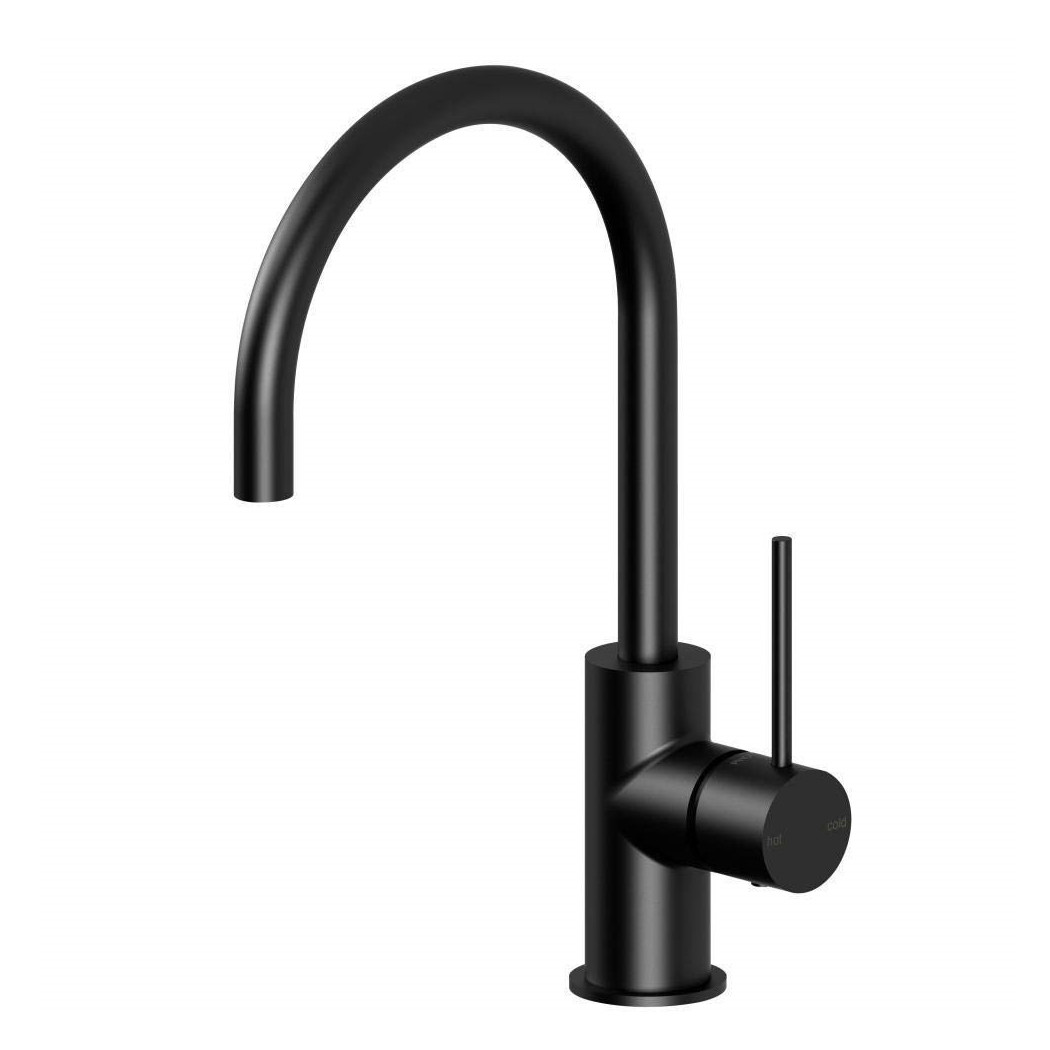 foto del prodotto trade shop miscelatore lavello canna alta nero 69147 lavandino cucina rubinetteria 