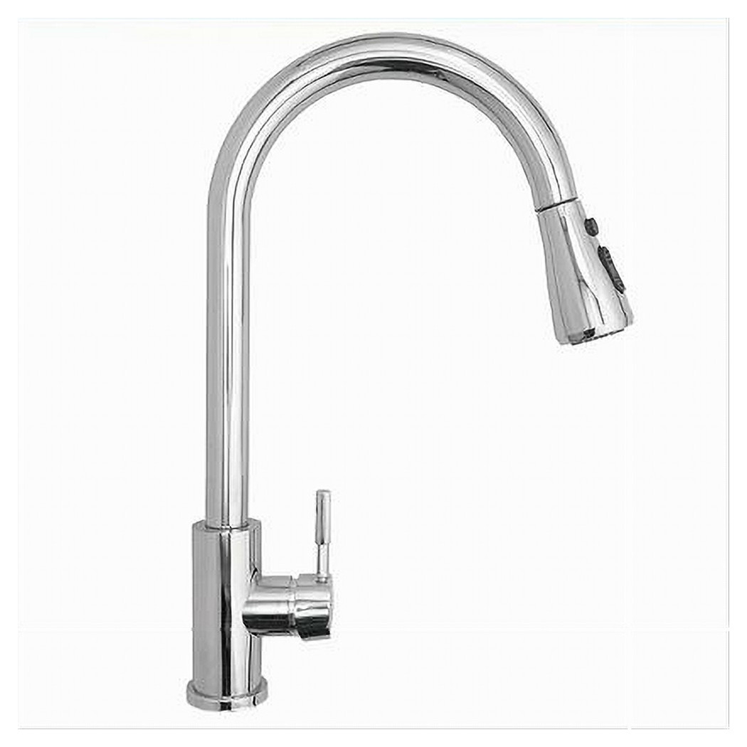 foto del prodotto trade shop miscelatore per cucina rubinetto con doccetta estraibile monocomando cromato 79570 