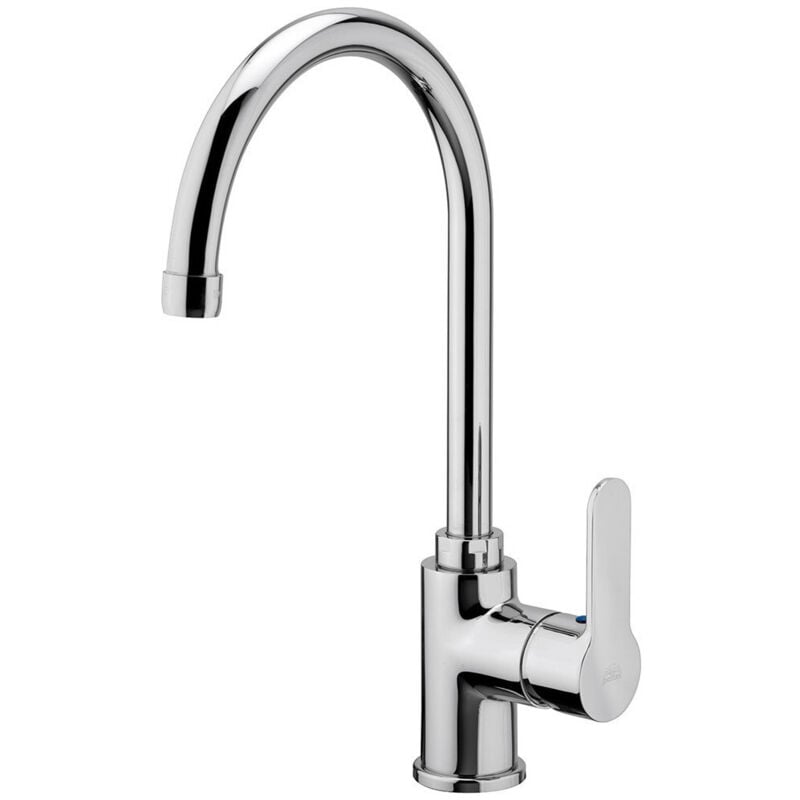 foto del prodotto trade shop miscelatore rubinetto monocomando cromato lavabo per lavello cucina canna alta 