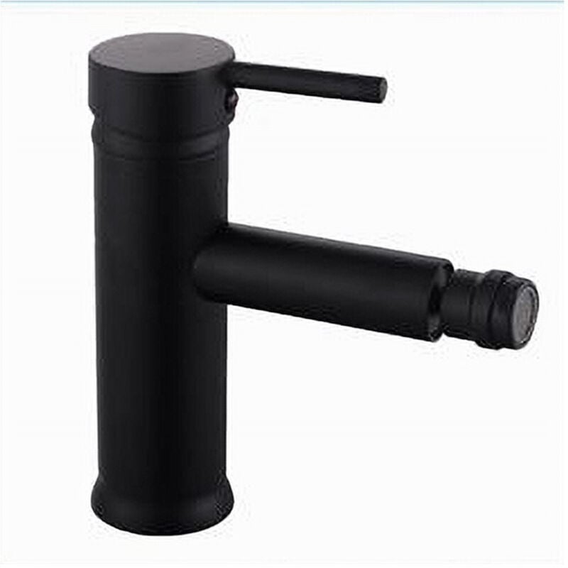 foto del prodotto trade shop miscelatore rubinetto per lavabo bidet bagno acciaio inox nero piletta ray 87392 