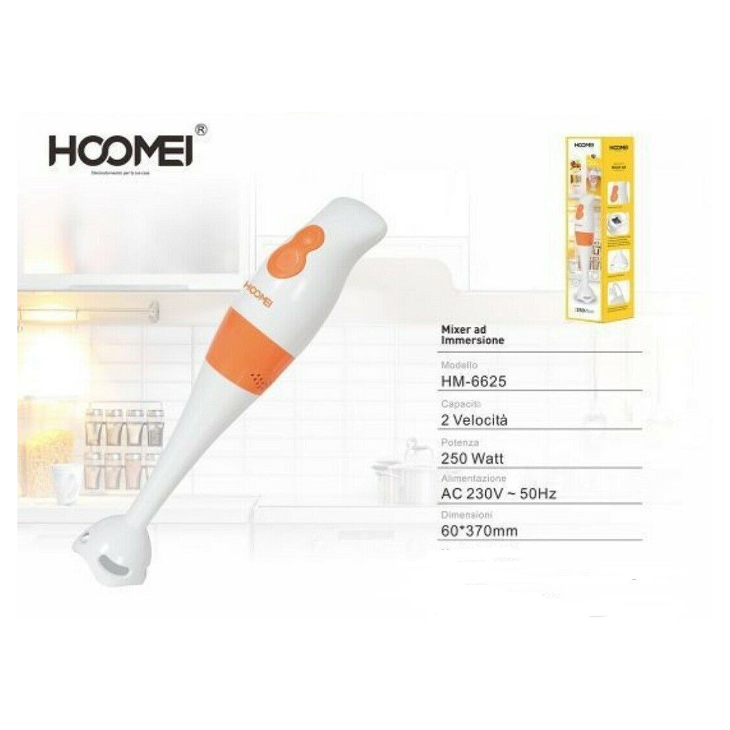 foto del prodotto trade shop mixer ad immersione multifunzione 2 velocita 39 250 w cucina hoomei hm 6625 