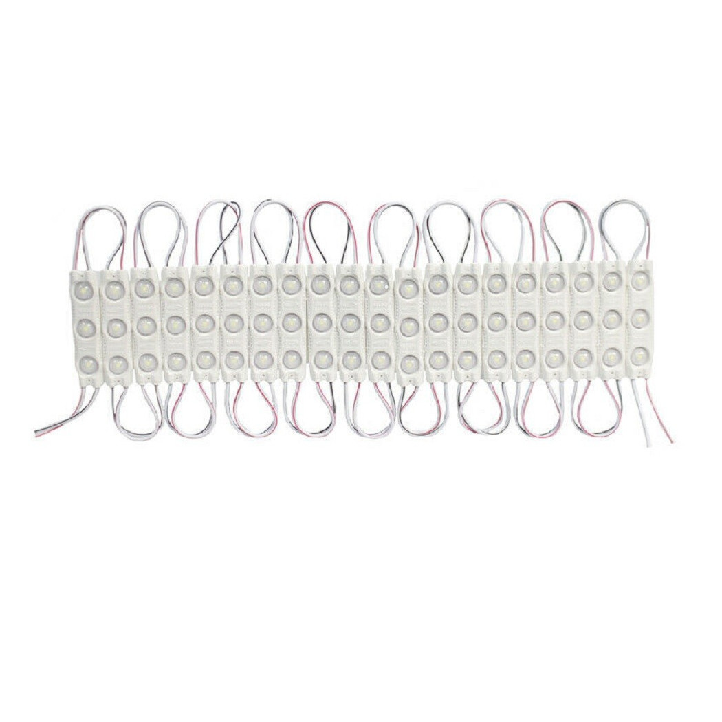 foto del prodotto trade shop modulo led 12v 2835 20 strisce 3 led insegne tabelle vari colori luce 2835 12v 3 bianco freddo 