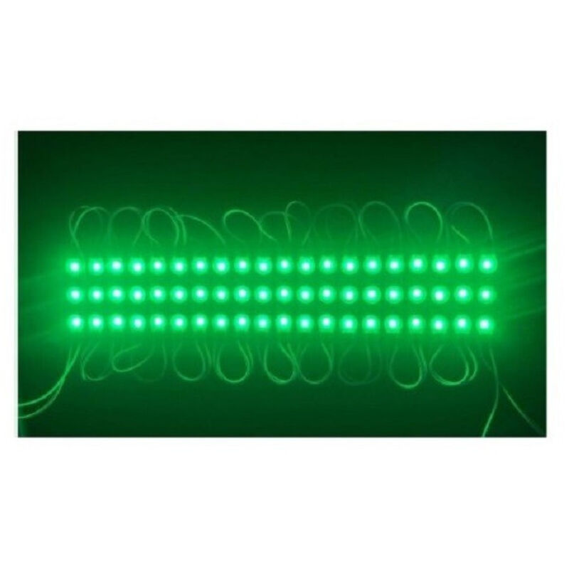 foto del prodotto trade shop modulo led 12v 2835 20 strisce 3 led insegne tabelle vari colori luce 2835 12v 3 verde 