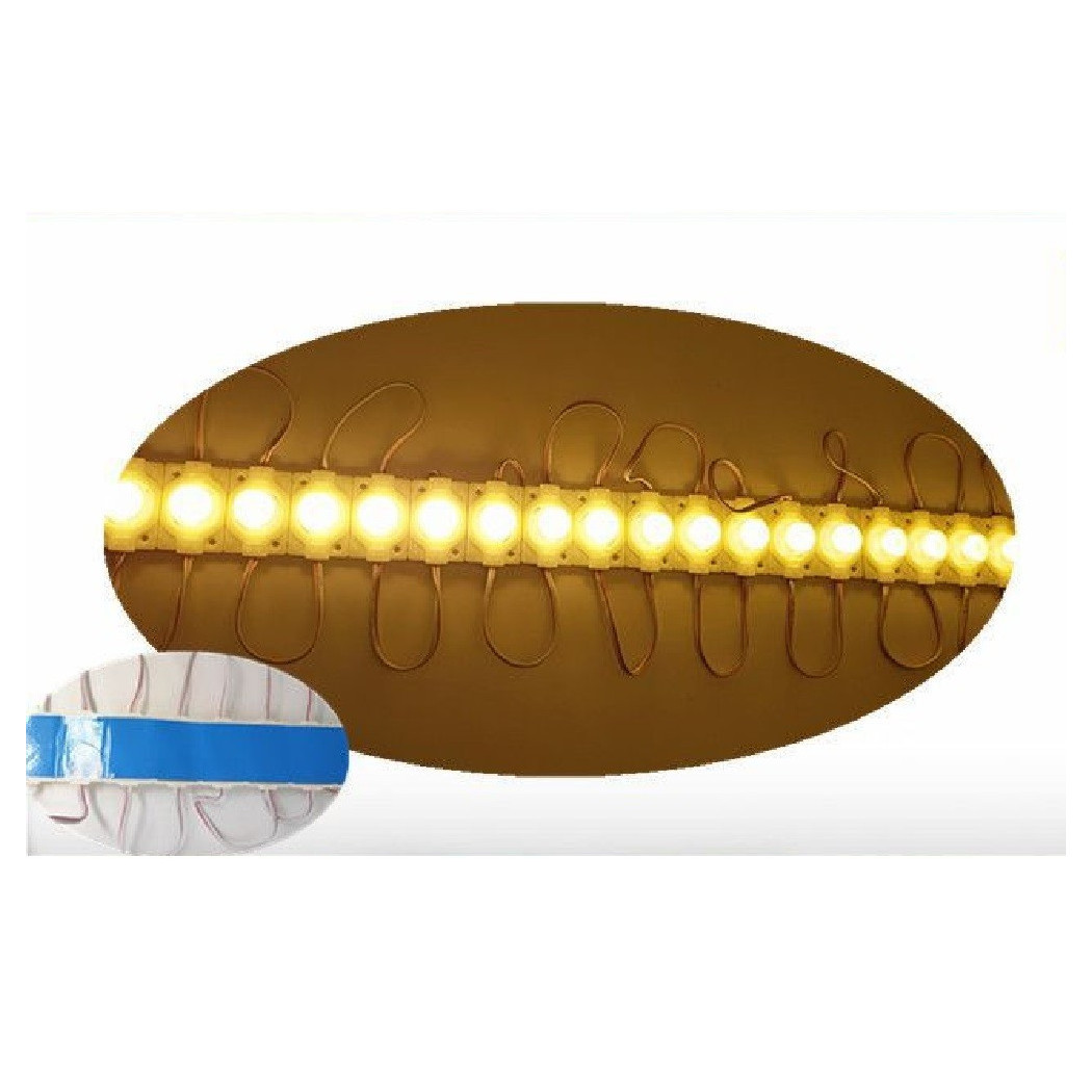 foto del prodotto trade shop modulo led 12v 3030 per insegne tabelle luce fredda 6500k calda 3000k 3030 12v bianco caldo 