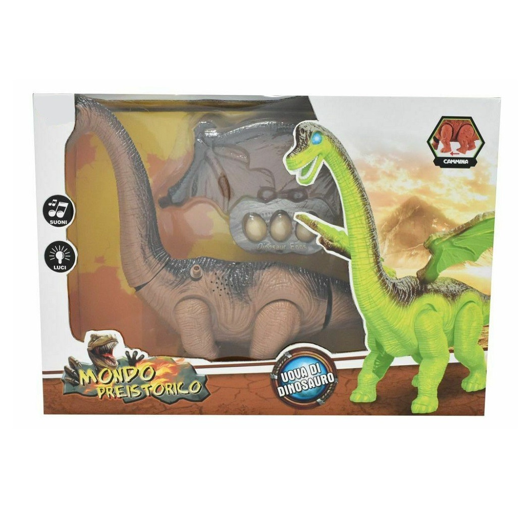 foto del prodotto trade shop mondo preistorico dinosauro con uova luci e suoni giocattolo gioco bambini 