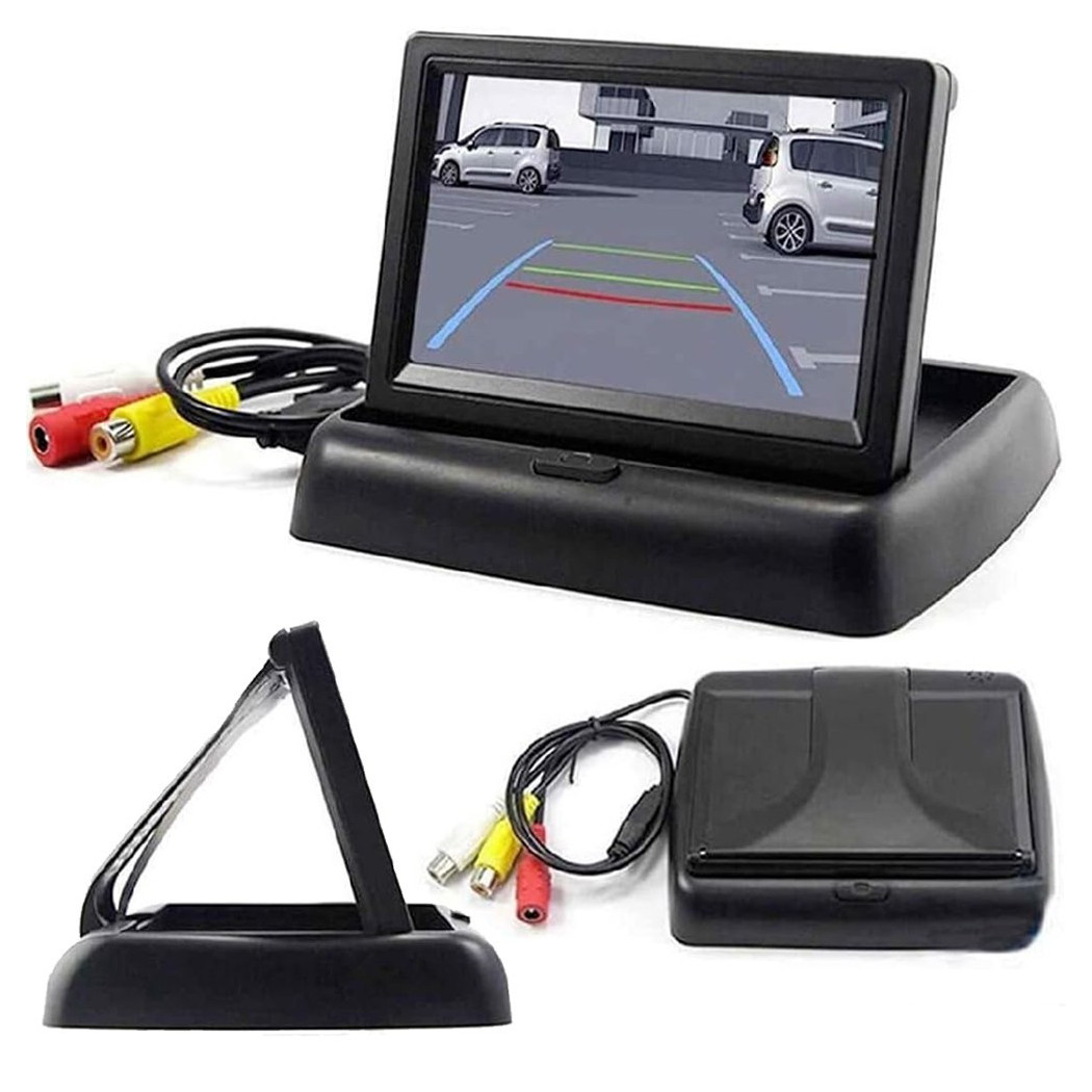 foto del prodotto trade shop monitor display a colori 4.3 quot pieghevole tft lcd hd per telecamera retromarcia 