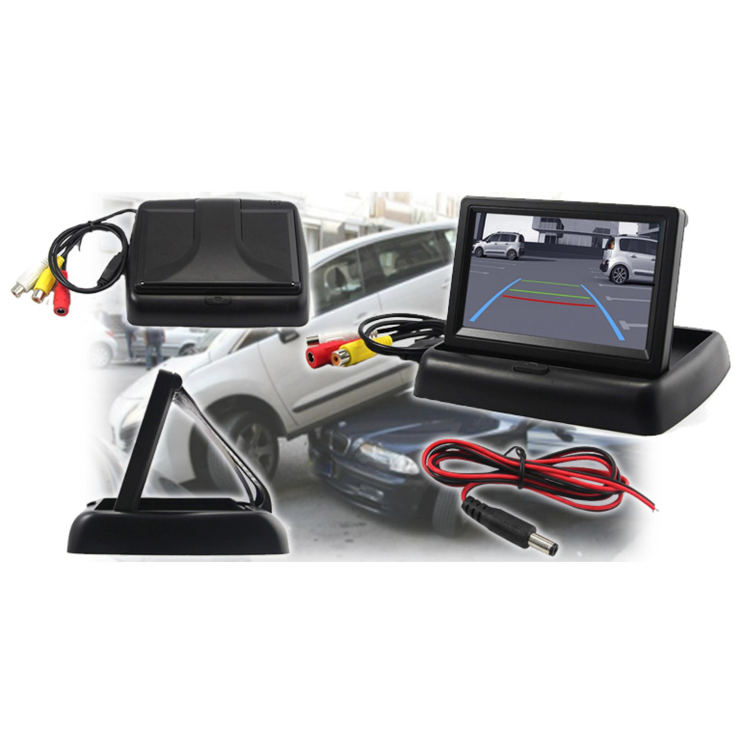 foto del prodotto trade shop monitor lcd a scompars tft 4.3 quot a colori auto camper per telecamera retromarcia 