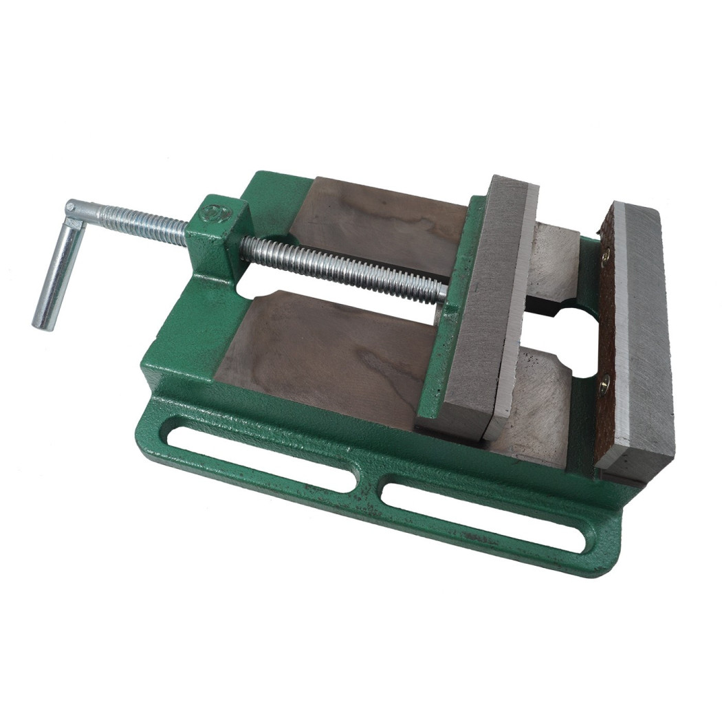 foto del prodotto trade shop - morsa a ganasce canasce supporto per trapano a colonna in ghisa da 150 mm -