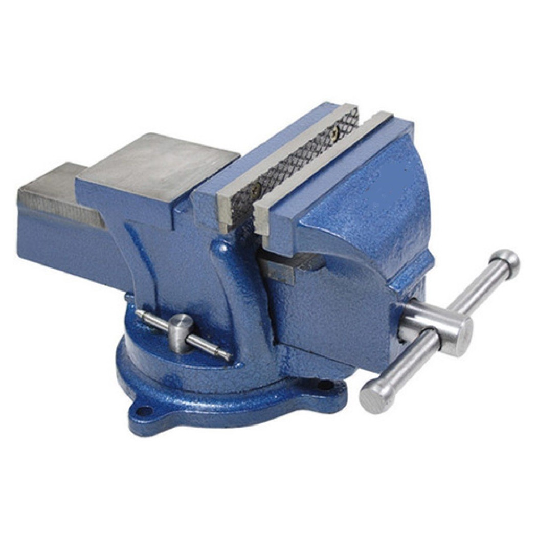 foto del prodotto trade shop morsa da banco girevole 150 mm incudine professionale in ghisa e acciaio 