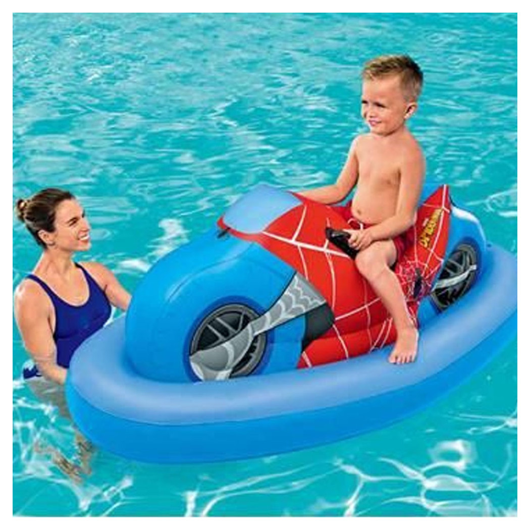 foto del prodotto trade shop moto marvel spider ciambella salvagente beach gonfiabile mare piscina novit 