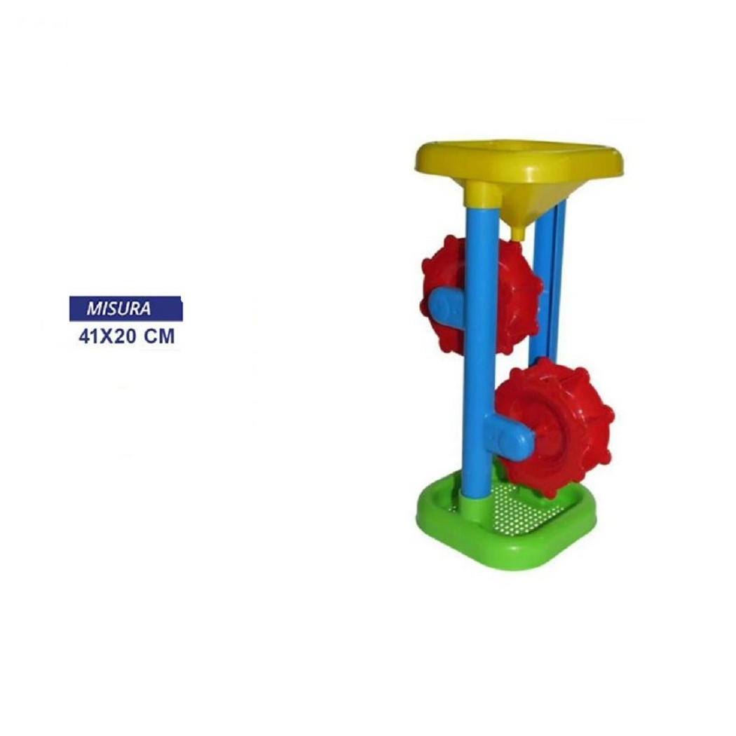 foto del prodotto trade shop mulino mare con 2 ruote pale spiaggia gioco estate giocattolo bambini 41 x 20 cm 