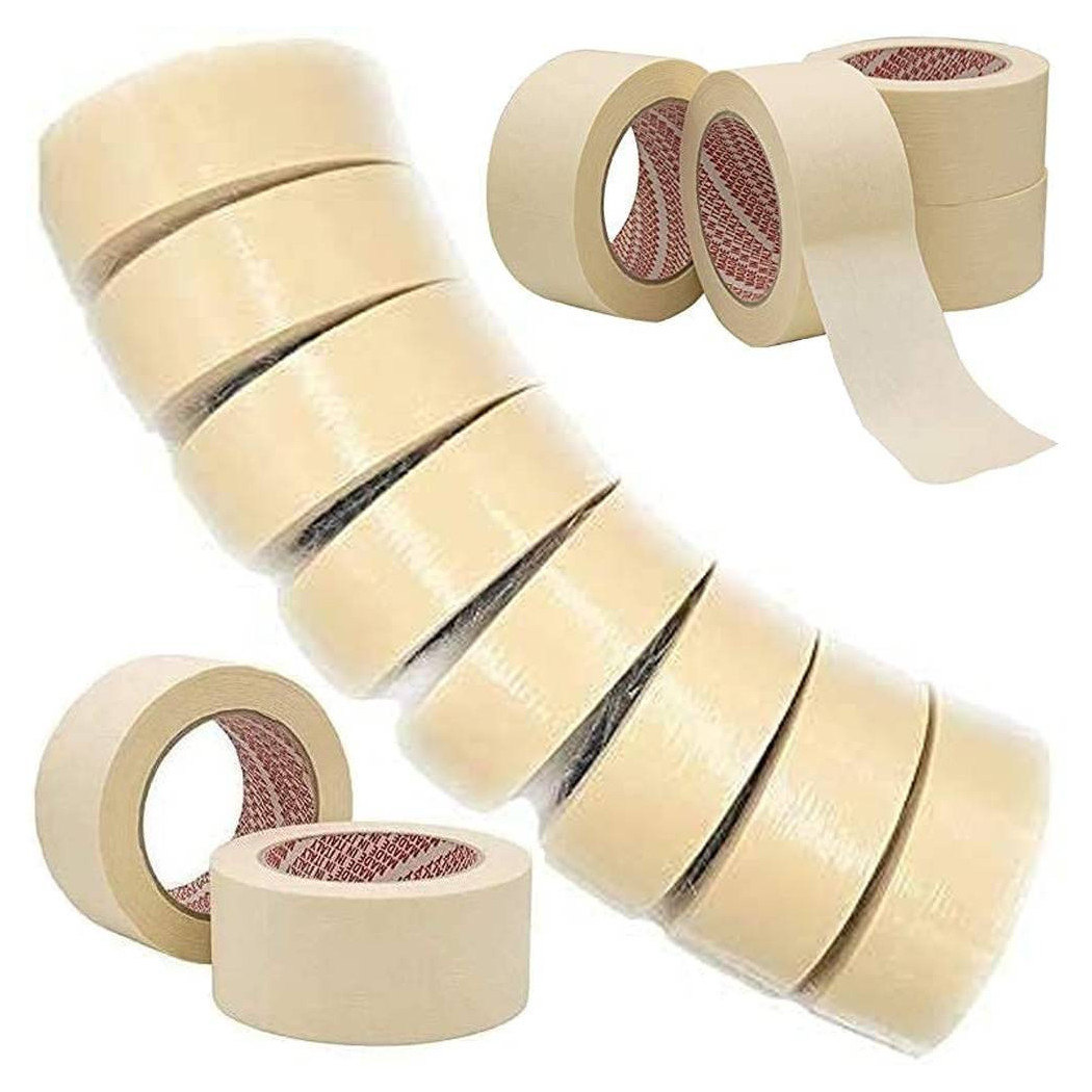 foto del prodotto trade shop nastro carta gommata professionale 6 rotoli 50x50 mt per mascherature pittura 