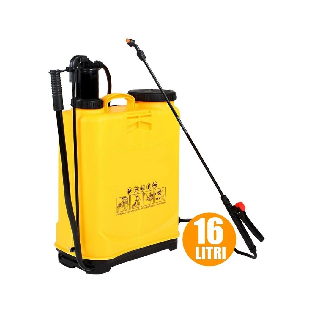 foto del prodotto trade shop nebulizzatore spruzzatore zaino a spalla da 16 lt irroratrice manuale a pompa 