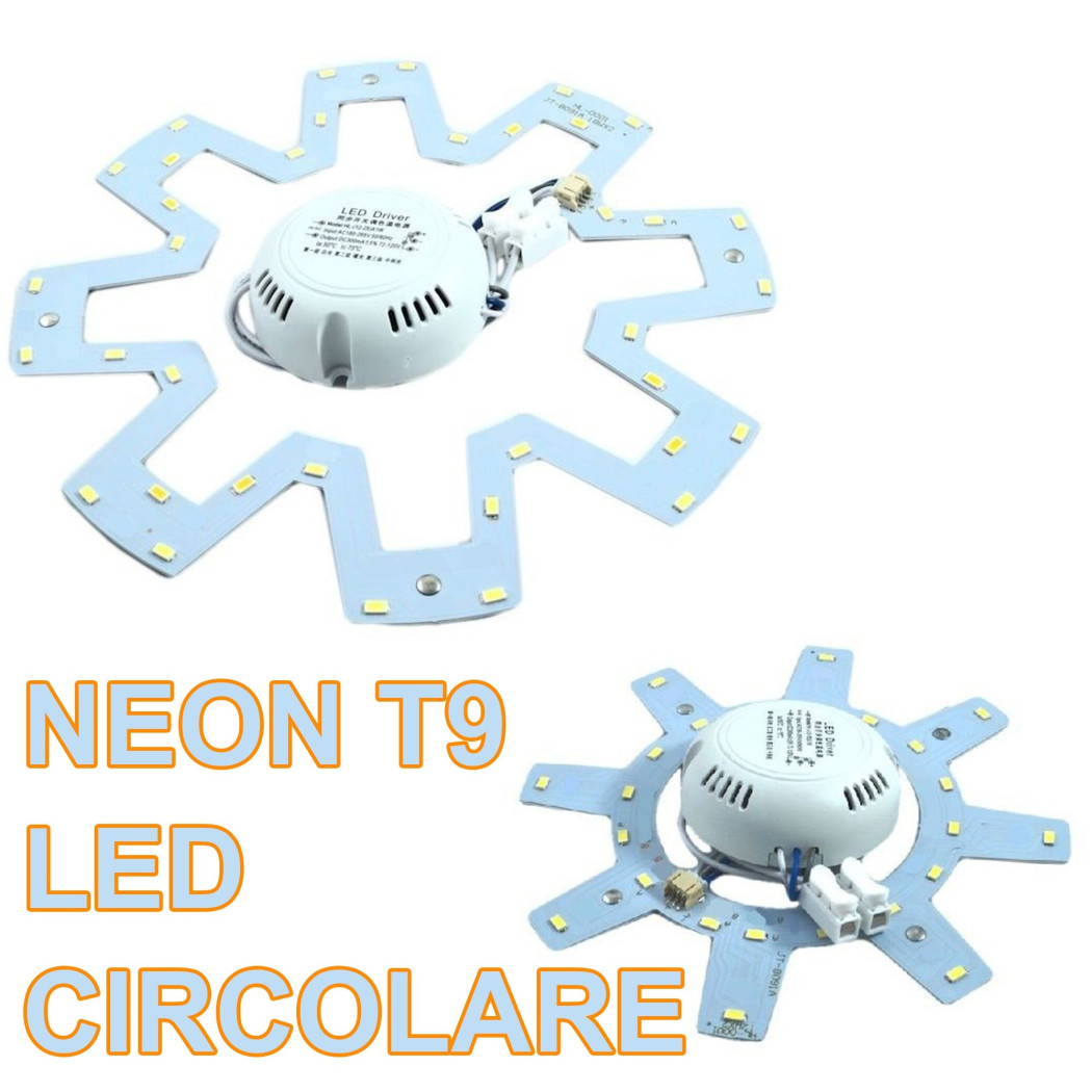 foto del prodotto trade shop neon t9 led circolare 5w 9w 12w 15w 220v rotondo per cambio g10q 2gx13 driver 18 watt