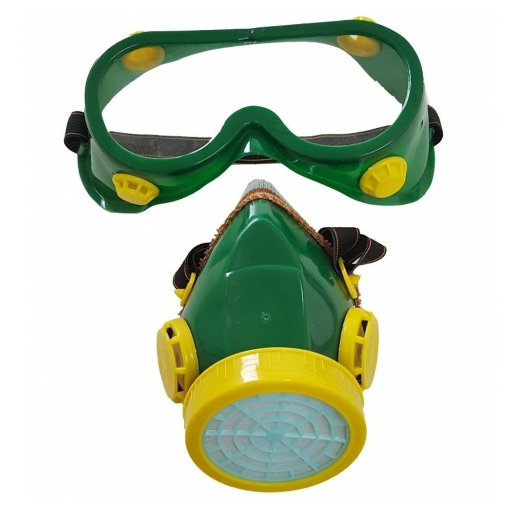 foto del prodotto trade shop occhiali maschera con respiratore filtro antipolvere gas protezione sicurezza 