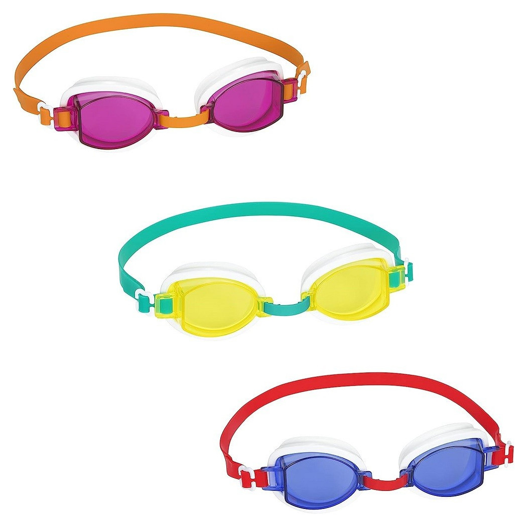 foto del prodotto trade shop occhialini da nuoto per bambini ocean wave silicone protezione uv 3 colori 21048 