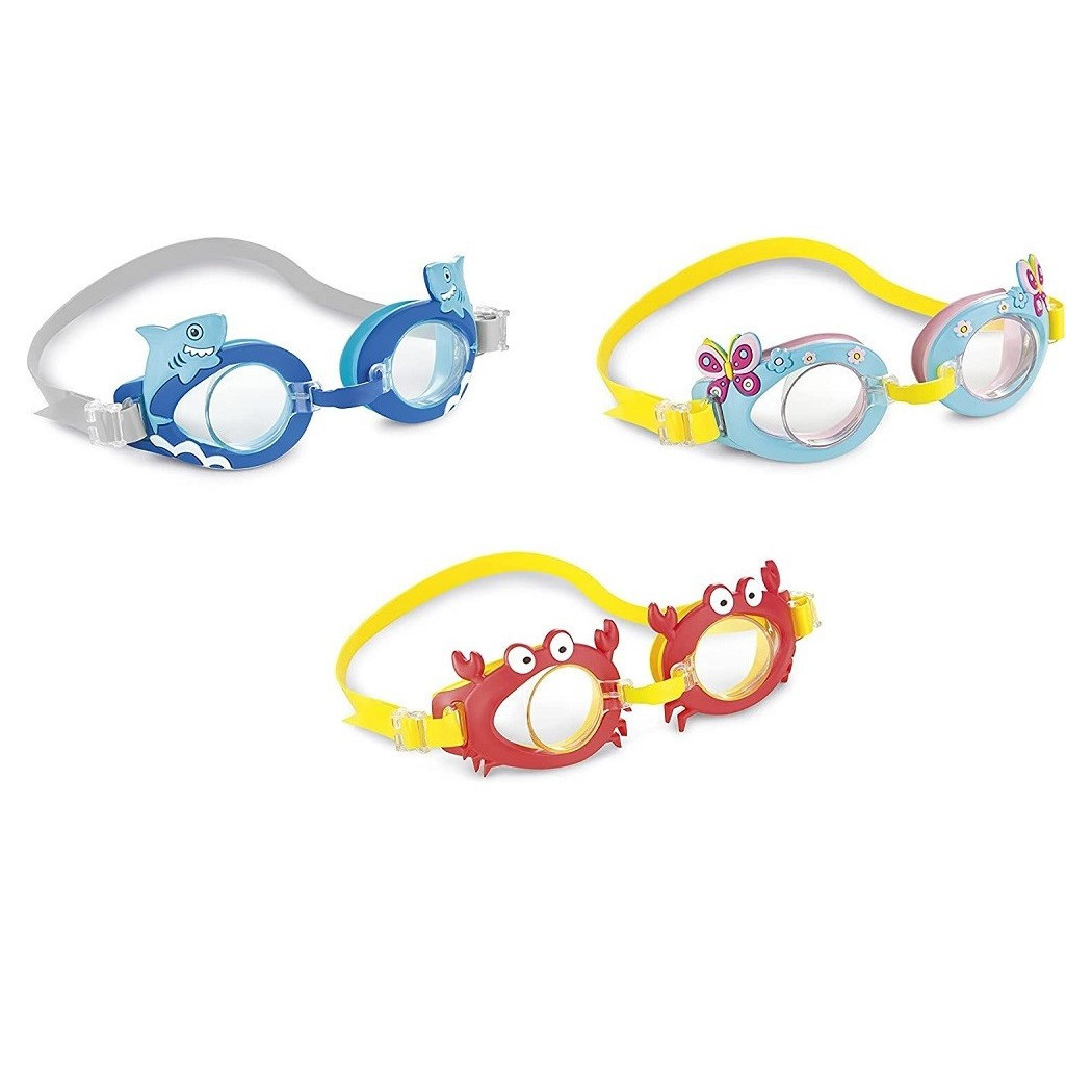 foto del prodotto trade shop occhialini da nuoto piscina fun bimbo 3 8 anni animali modello assortito 55610 