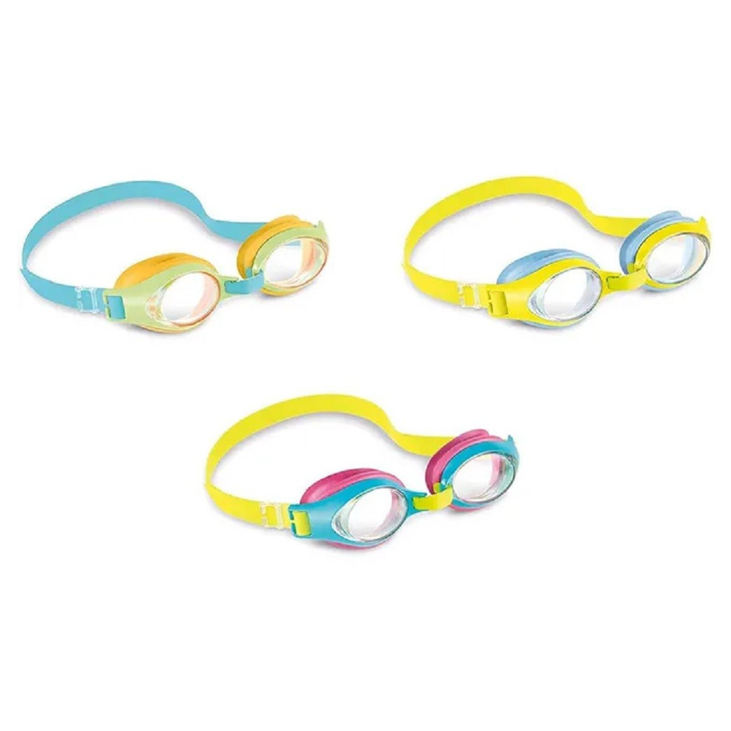 foto del prodotto trade shop occhialini junior sub nuoto piscina per bambini 3 anni 3 colori assortiti 55611 