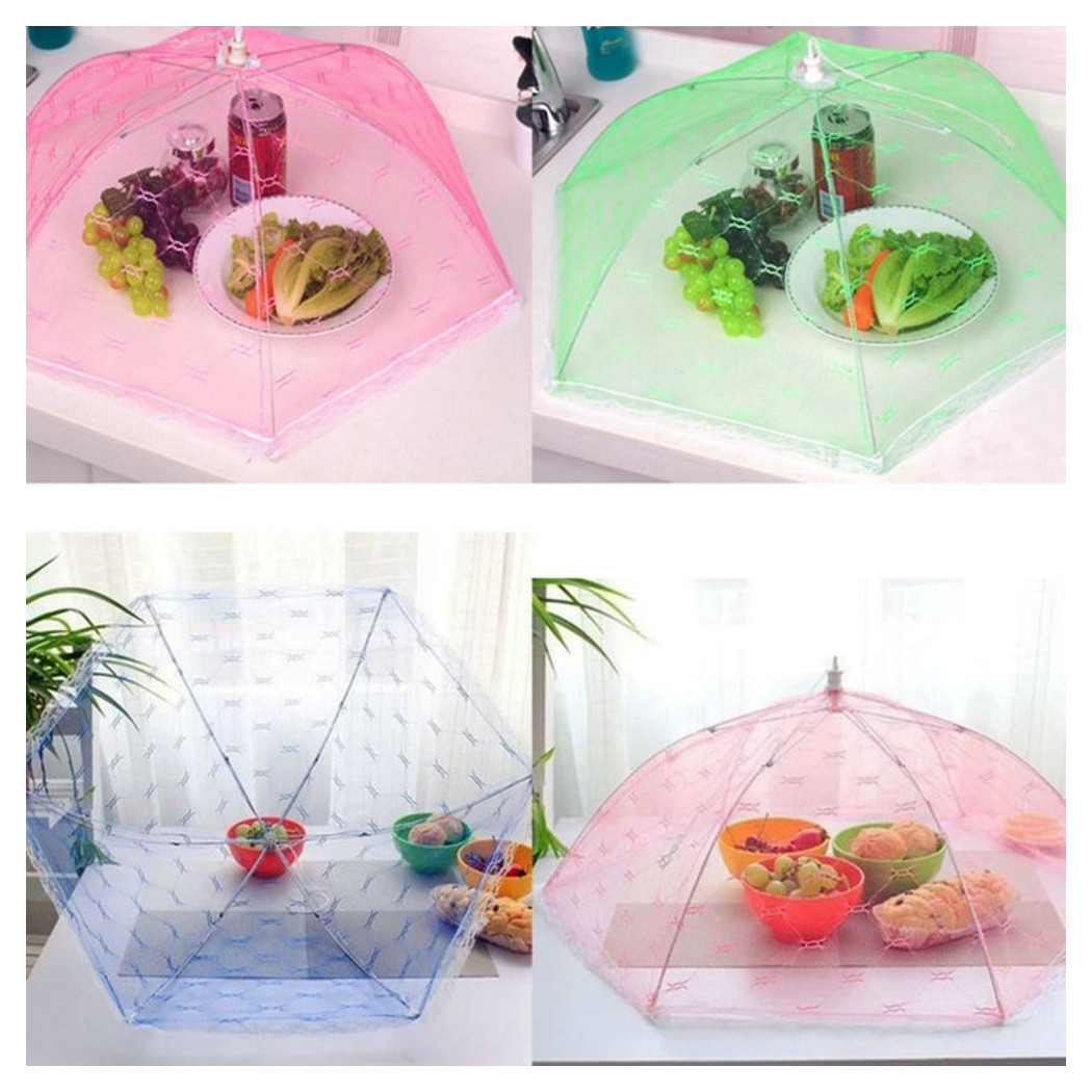 foto del prodotto trade shop ombrello coprivivande pieghevole ombrellino copri cibo nylon cupola 