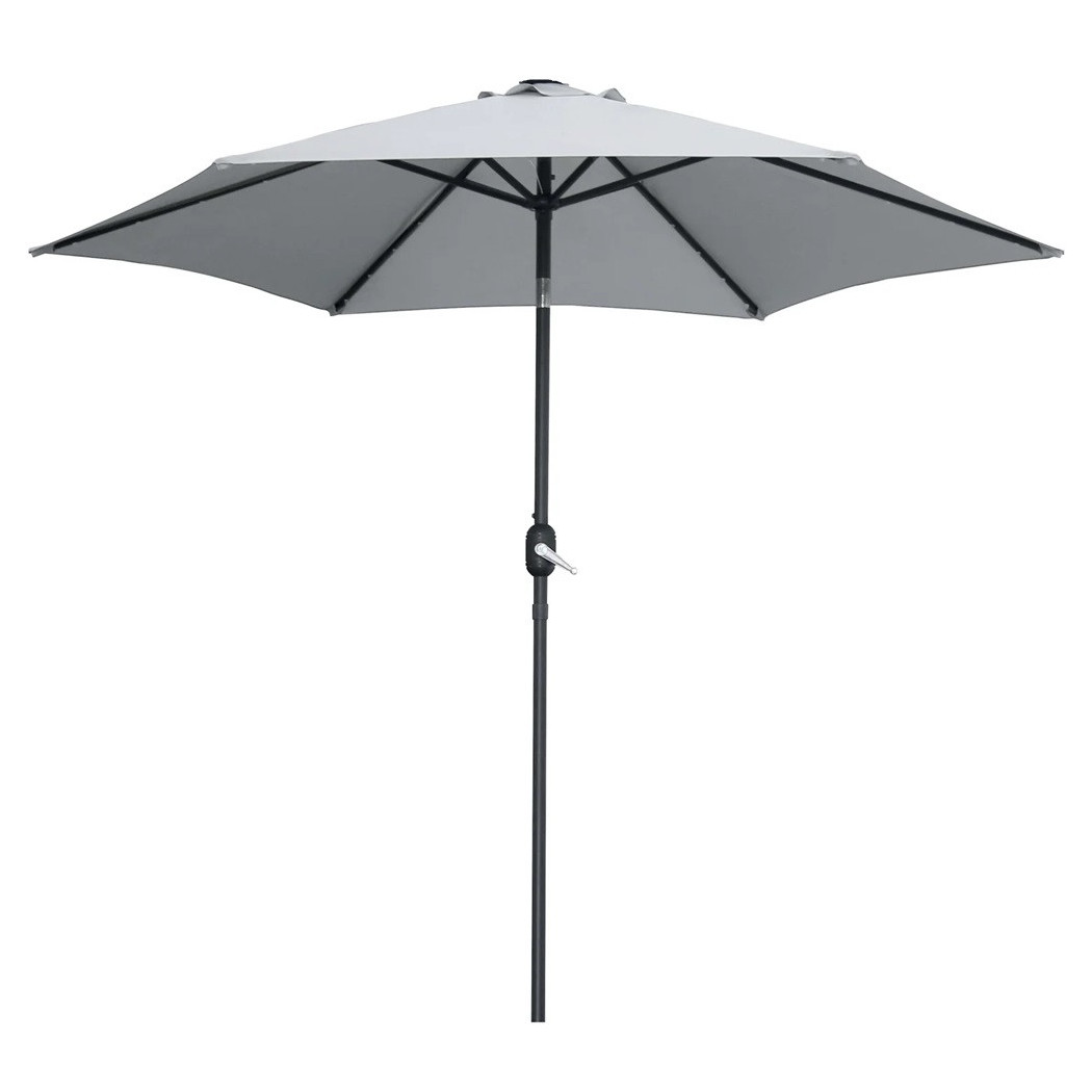 foto del prodotto trade shop ombrellone da giardino gazebo ombrello parasole 236x 270cm grigio con manovella 206425 