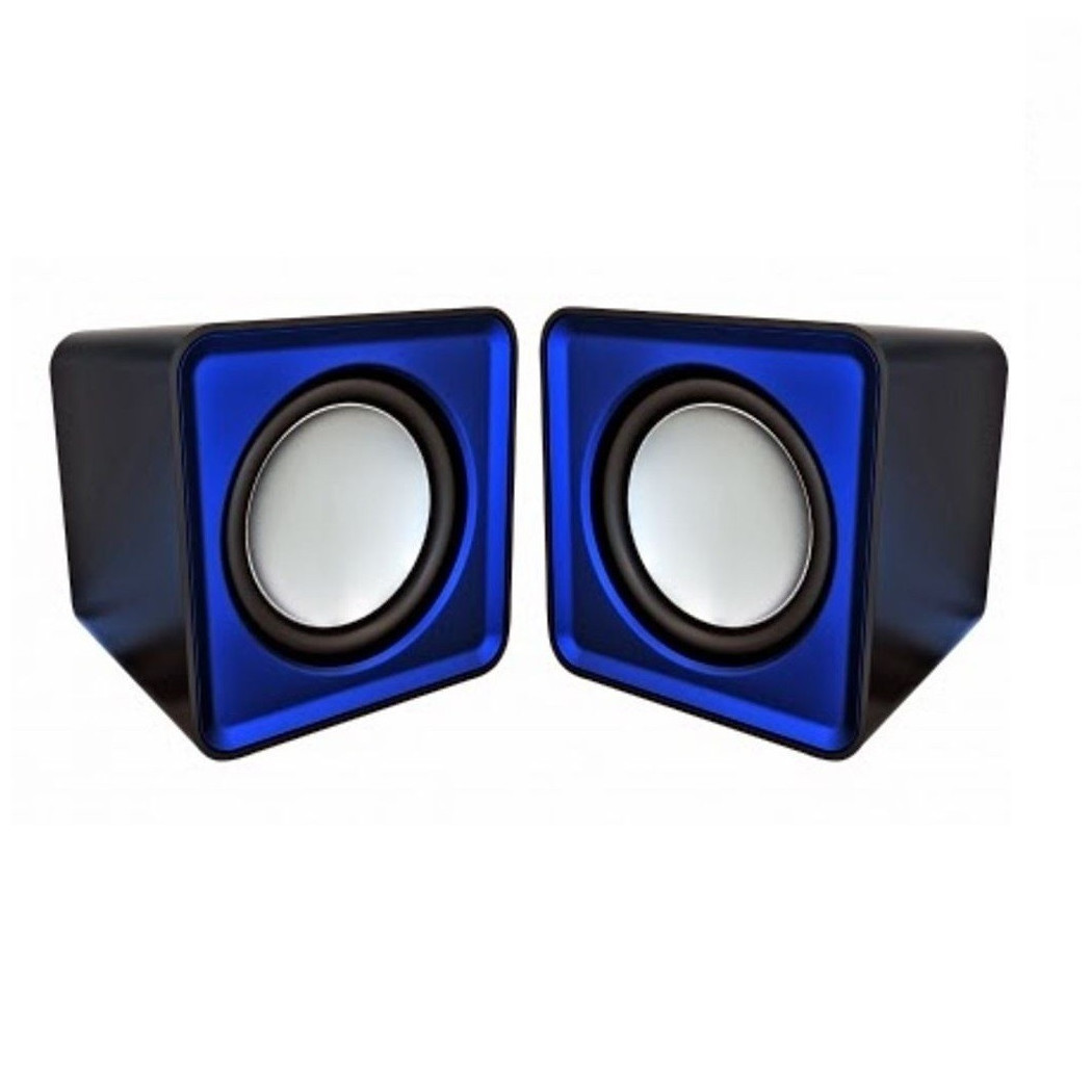 foto del prodotto trade shop omega speakers casse stereo usb 2.0 og 01 surveyor 6w blue usb 
